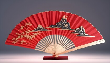 Traditional Chinese fan isolated