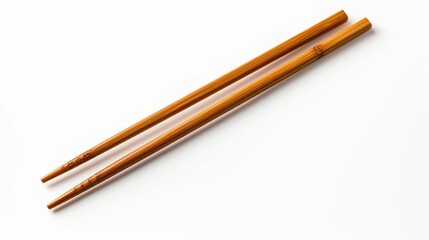 Pair of Chopsticks on White Surface