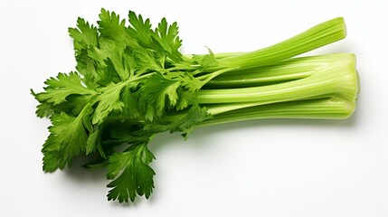Bunch of Celery on White Table