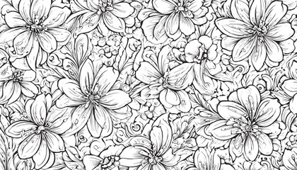 Obraz premium seamless pattern with flowers
