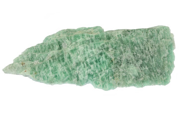 amazonite from Brazil isolated on white background