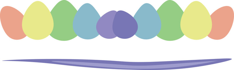 easter decoration various shape and color of easter egg