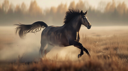 Fototapeta na wymiar Wild Horse Majestic Graceful Animal