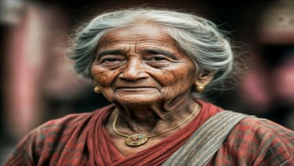 Senior Old Woman Pic | Grandmother Mature Lady | Smiling Wrinkles Older Lady