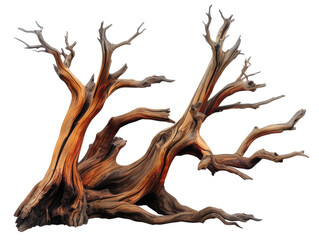 dried branch isolated on transparent background