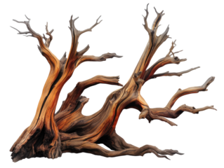 dried branch isolated on transparent background