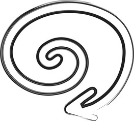 Hand drawn arrows brush. Design element