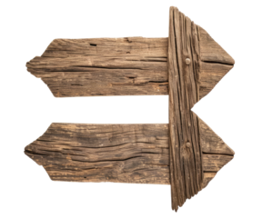 Wood signboard  element isolated on transparent background