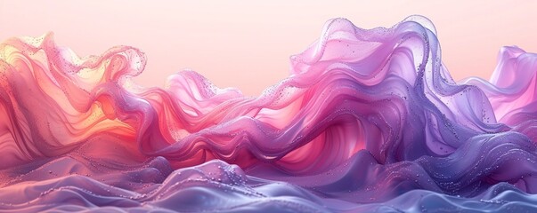 Pink Waves Generative AI