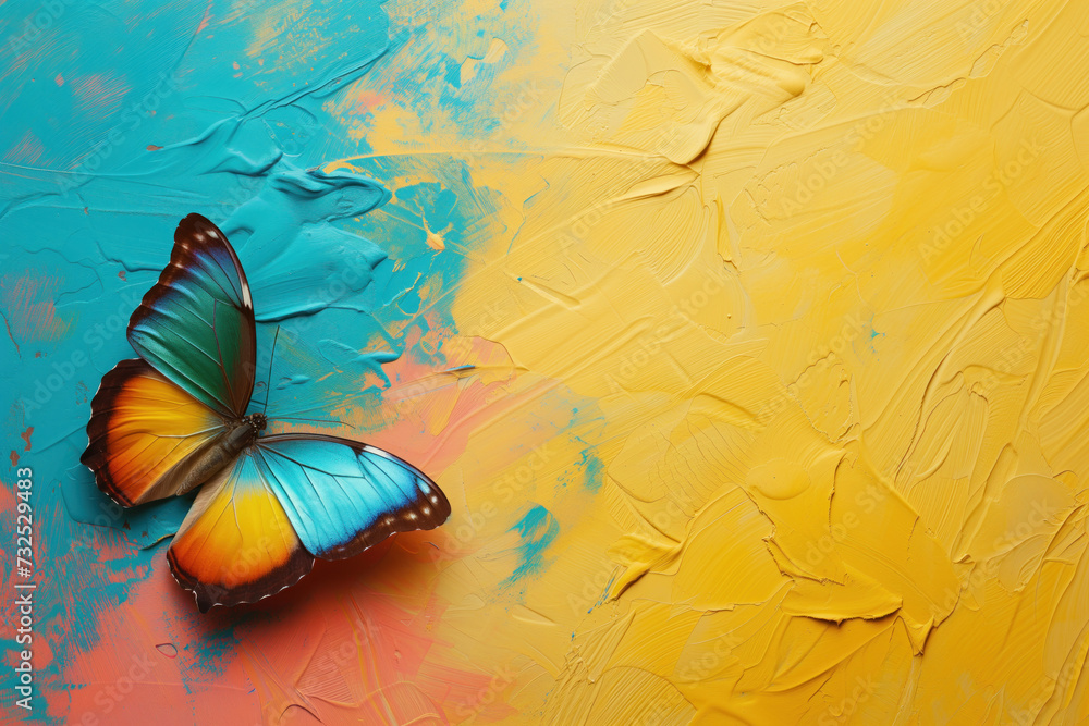 Poster Abstract colorful background image. Creativity and innovation. Created with Generative AI technology