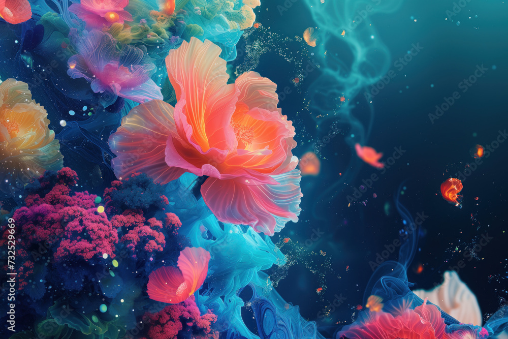 Poster abstract colorful background image. creativity and innovation. created with generative ai technology