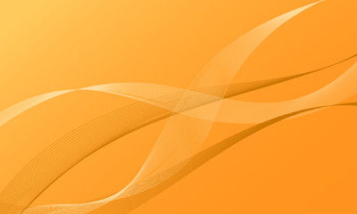yellow smooth lines wave curves on gradient abstract background