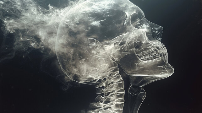 X ray of a human neck.