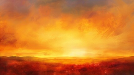 Fototapeta premium Glowing Sunset: Painting the Sky with Radiance