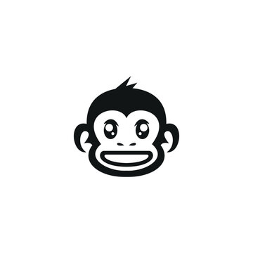 monkey logo icon vector illustration