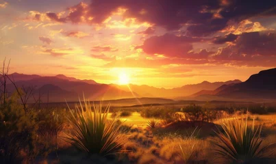 Fototapeten HD Desert Sunset © dasom