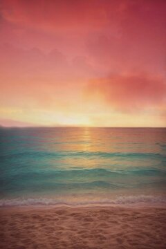 Colorful sunset over ocean