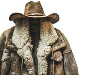Frosty Western Attire on Transparent Background, PNG,