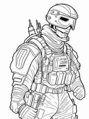 Military coloring pages for kids