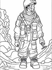 Military coloring pages for kids