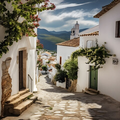 Scenic Views from the Castle: Overlooking the Sea, Traditional Greek Houses, and Quaint Streets of the Island Village, Nestled in the Charming Old Town 05