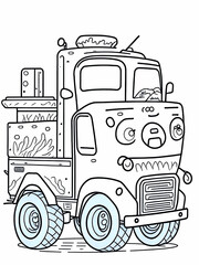Truck coloring pages for kids