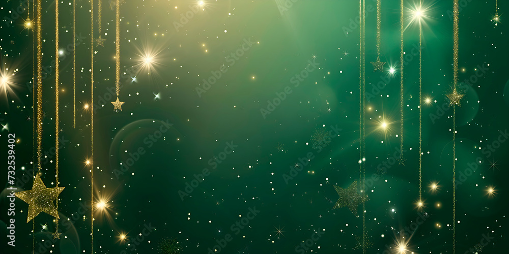 Wall mural glitter abstract background with sparkling golden particles and bokeh