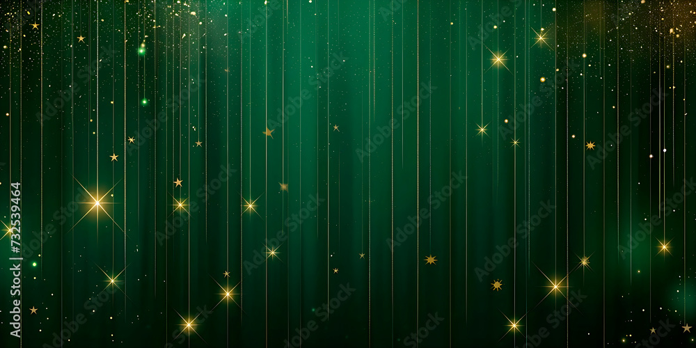 Poster glitter abstract background with sparkling golden particles and bokeh
