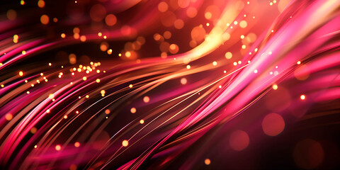 Fototapeta na wymiar Glitter abstract background with sparkling golden particles and bokeh