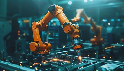 AI-Powered Tool Assistance in Manufacturing, the integration of AI technologies in manufacturing tools with an image showing a man using advanced machinery equipped with AI capabilities, AI 