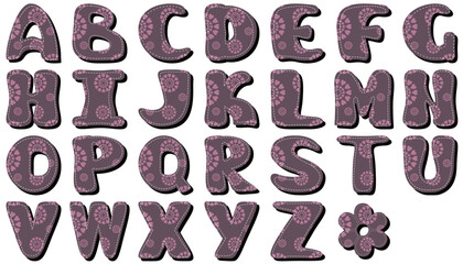 Scrapbook alphabet on white background see another patterns in my portfolio
