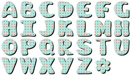 Scrapbook alphabet on white background see another patterns in my portfolio