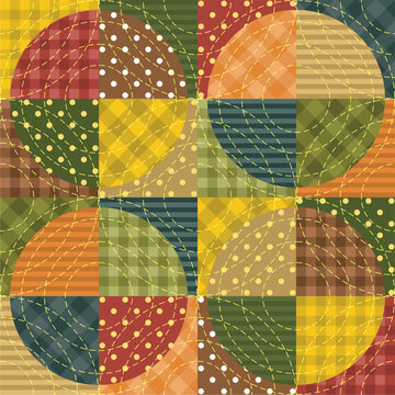 patchwork background with different patterns