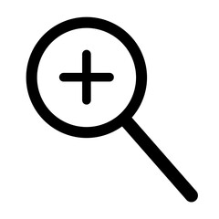Magnifying Glass Zoom Plus Icon | Search Filled Icon | Find Symbol