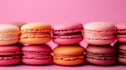 Fototapeta premium macaroons on table
