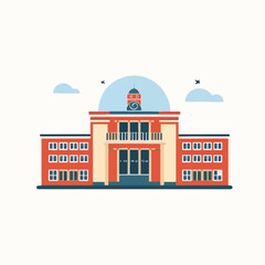 universty on a white background illustration 