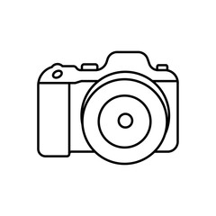 Camera Icon. Photoshoot DSLR camera vector . photography icon design.