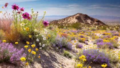 Colorful Wildflowers Blanket the Desert