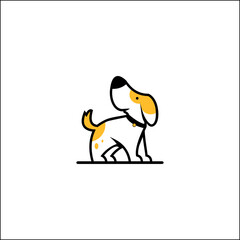 cute dog cartoon style,