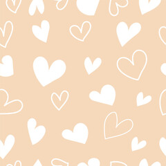 seamless pattern with hearts,Valentine Day Background, seamless pattern with Doodle  heart
