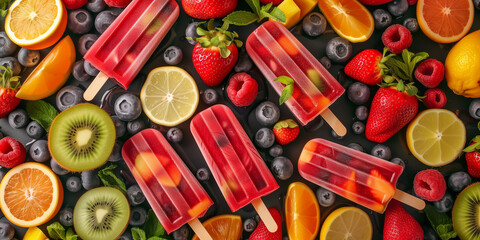 natural fruit and juice baset ice popsicles