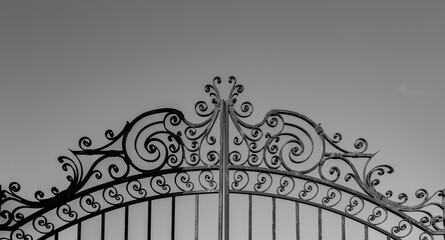 Vintage Metal Gates in Black and White.