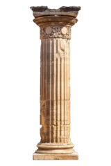 Fotobehang Antique column isolated on transparent background. Greek columns. Doric and Corinthian ordo are isolated © Neda Asyasi