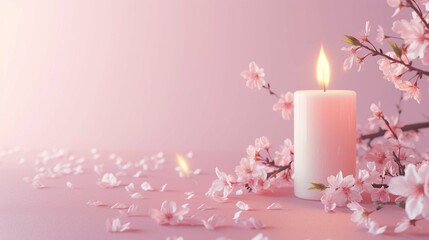 Candles and flowers