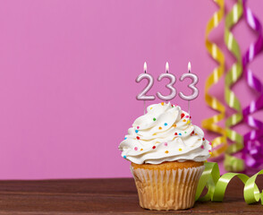 Birthday Cake With Candle Number 233