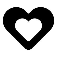 Heart icon for love, favorite and romantic concepts