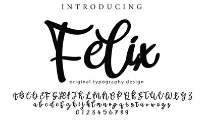 Felix Font Stylish brush painted an uppercase vector letters, alphabet, typeface