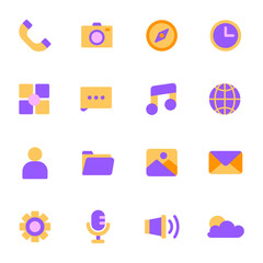 Basic Smartphone  icons. Web icons. Set of basic icons for smartphone and services. Isolated on white background.