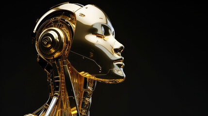 Ethereal Elegance: Graceful Robotics in Gilded Form