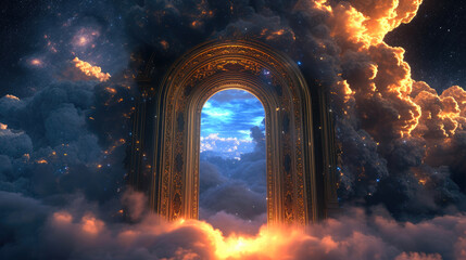 Ethereal Gateway: Roman and Gothic Fusion in the Future
